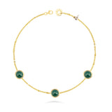 Green colored gemstones Bracelet