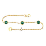 Green colored gemstones Bracelet