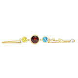 Colorful Gemstone Bracelet in 18K Gold