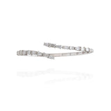 White Gold Bangle Adorned with Diamonds